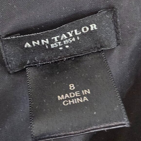 Ann Taylor Black Wool Blend Scoop Neck Sheath Dress - Picture 5 of 7